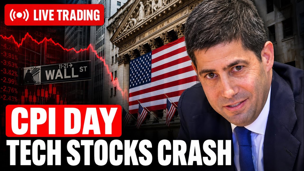 CPI Inflation Data 🚨 Tech Stocks Crash, Semiconductors Fall | Live Trading Stock Market Today 
