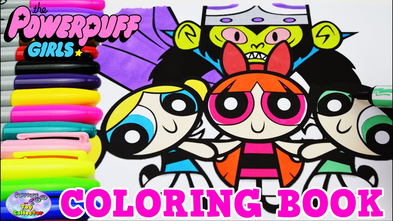 The Powerpuff Girls Coloring Book Blossom Mojo Jojo Show Episode Surprise Egg and Toy Collector SETC