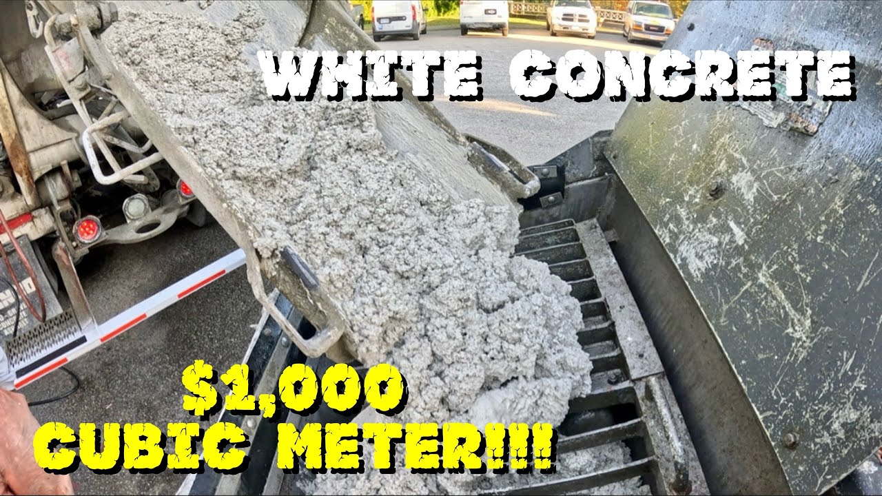 Pouring INSANELY EXPENSIVE White Cement Concrete!!! ($1000 Per Cubic Meter)