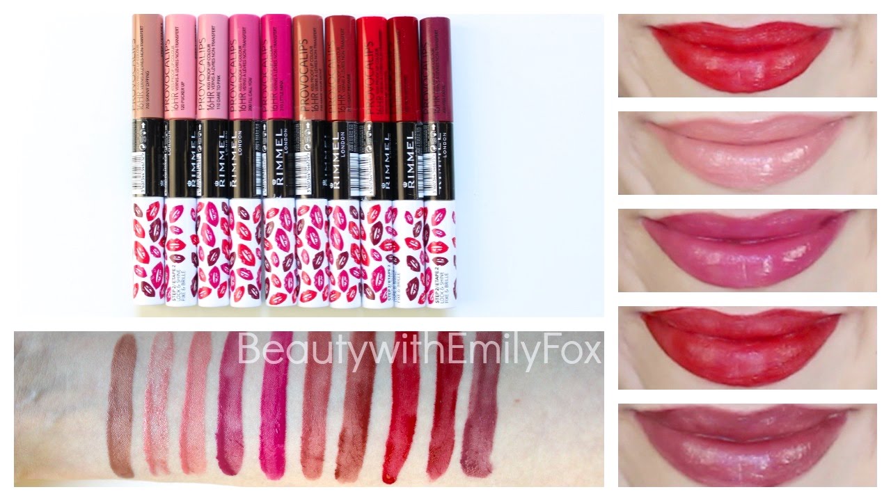 Rimmel Provocalips + Lip Swatches — Красота с Эмили Фокс