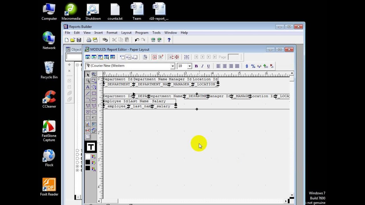 Oracle Report Training Bangladesh: Using data Link