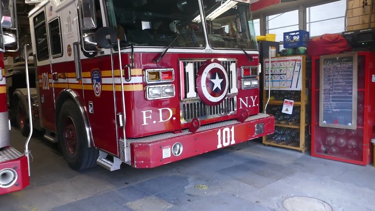 FDNY Ladder 101 cracks the whip responding to Box 0519