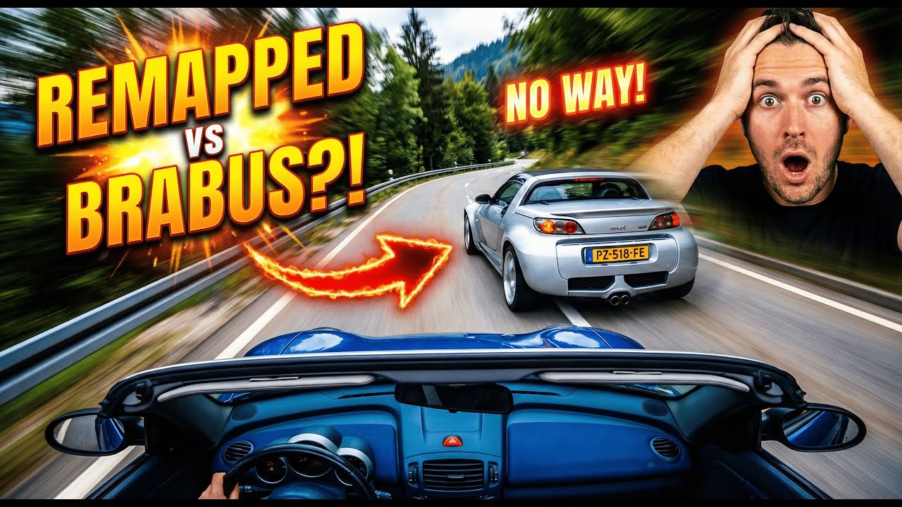 Переделанный Smart Roadster против Brabus &mdash; сможет ли он угнаться?