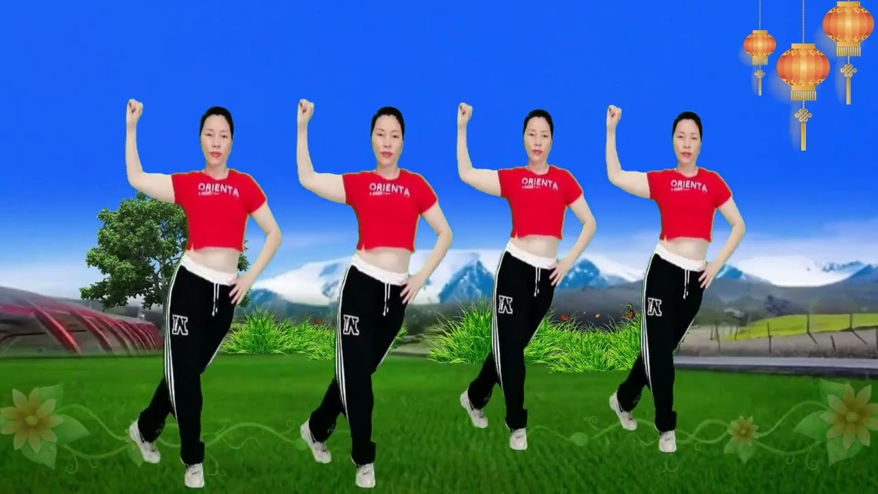 中三广场舞《常回家看看》动感活力，简单欢快，好听易学