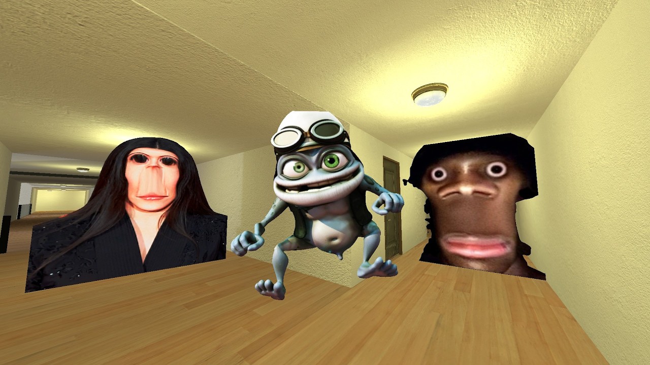 MY NAME IS CRAZY FROG UNGALIA AND AUUGHH IN LIMINAL HOTEL GMOD #playongmod #gmod #nextbot