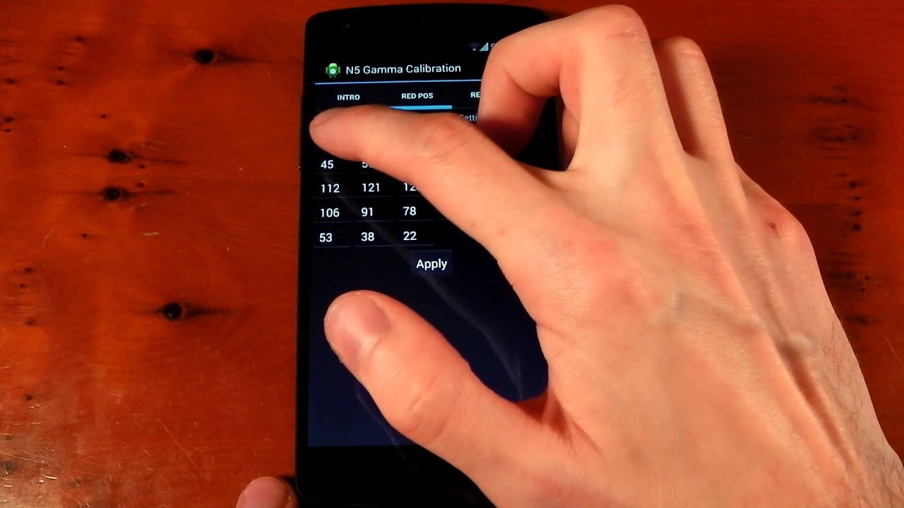 Nexus 5 - Screen Gamma Calibration - Adjust your screen