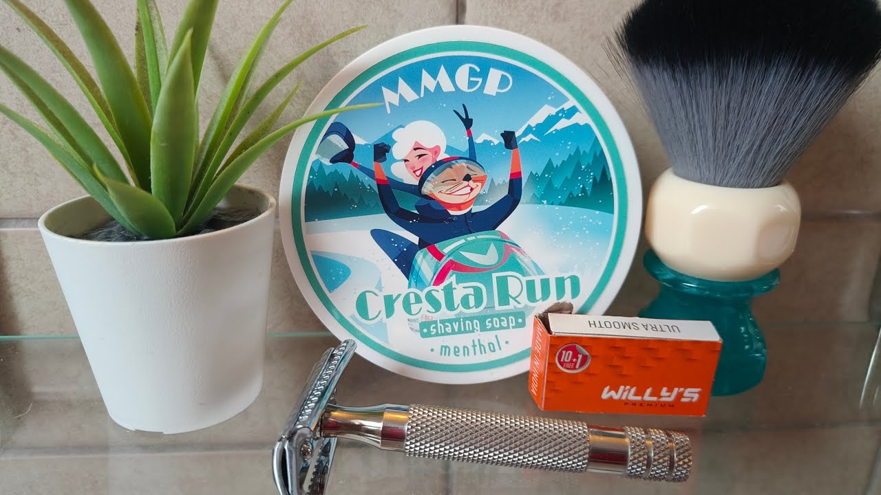 MMGP Cresta Run (menthol shave soap) | Willy's Blades | Menthol soap in the eye 🤣