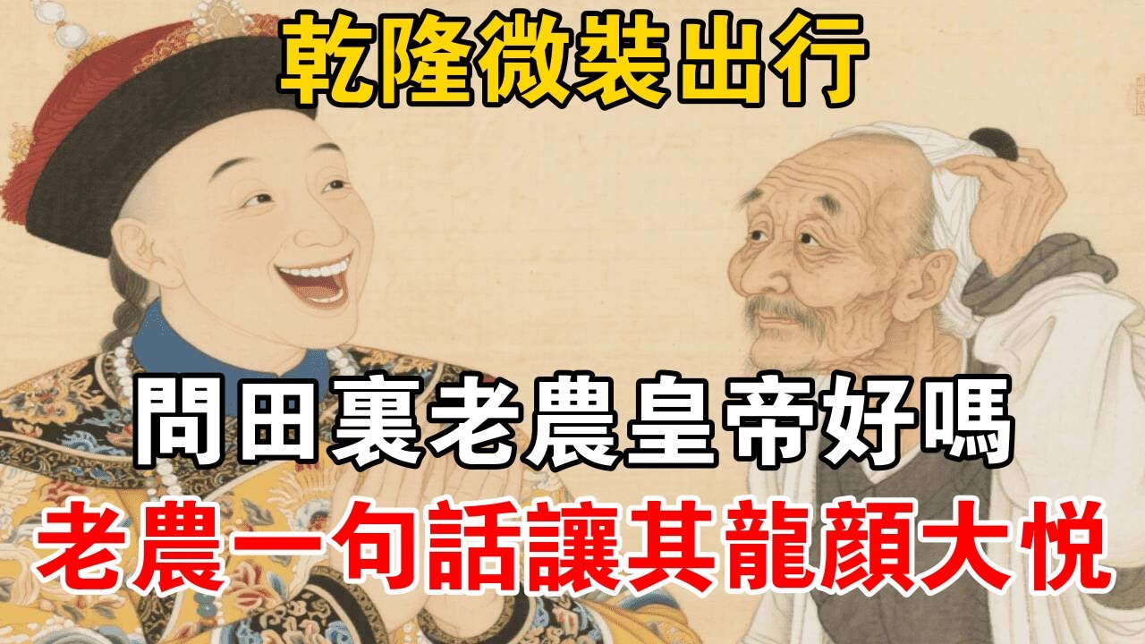 乾隆微裝出行，問田裡老農：皇帝好嗎？老農一句話讓其龍顏大悅【史海探秘】