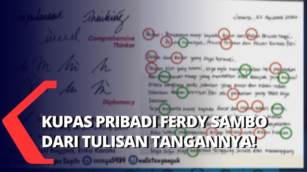 Dari Tulisan Tangan Ferdy Sambo Terkuak! Masa Lalu Hingga Temperamennya