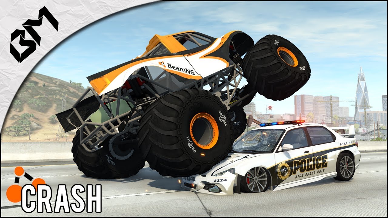 MONSTER TRUCK vs POLICE DESTRUCTION - Crash-test | BeamNG