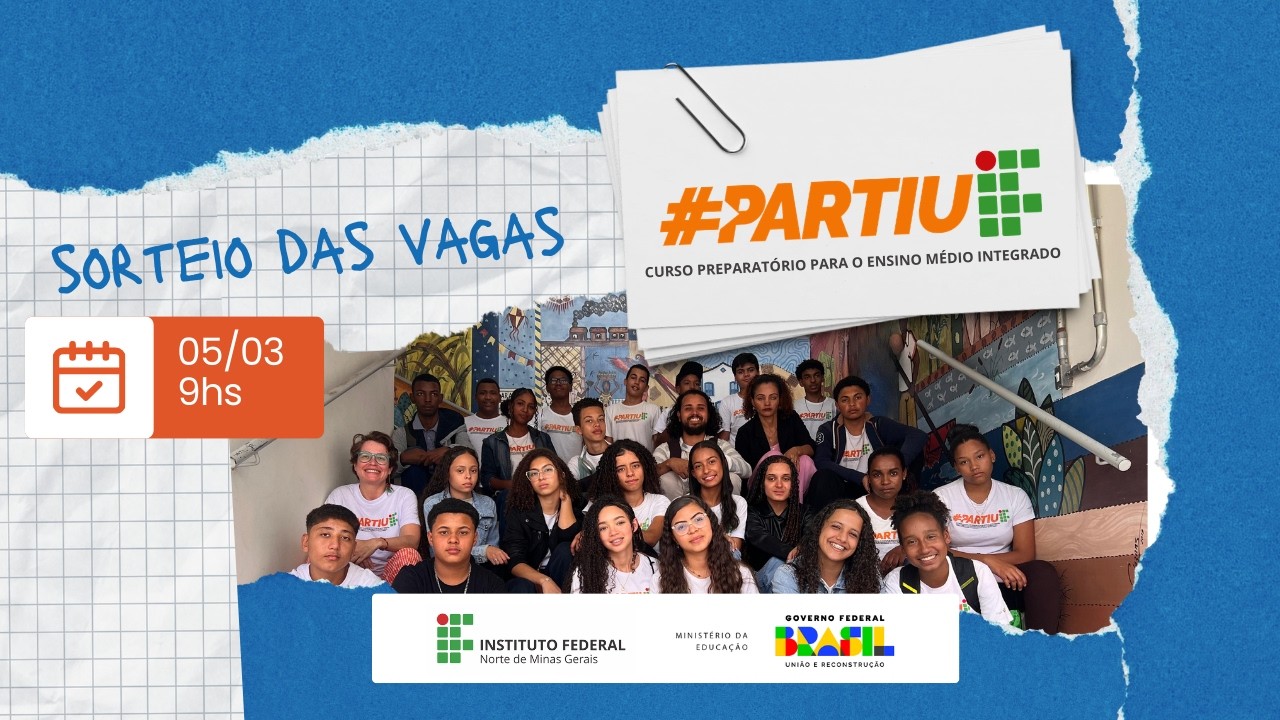 Sorteio de vagas para o Programa PartiuIF no IFNMG - 2026