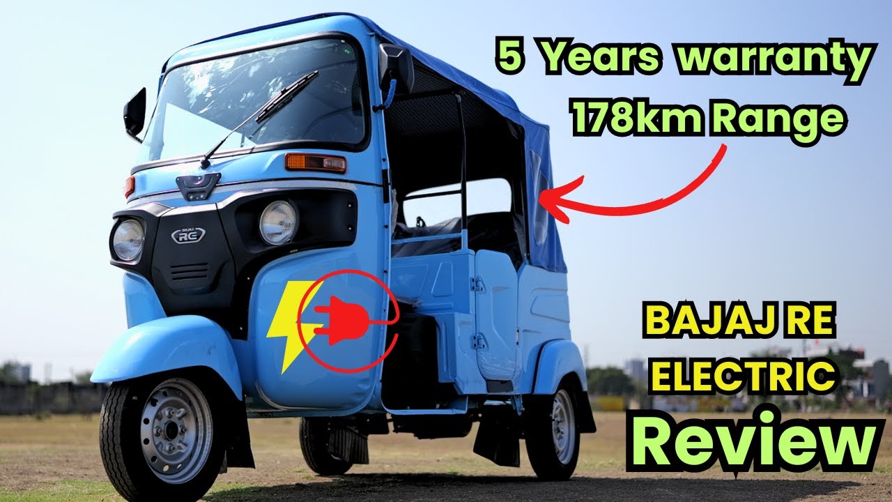 Bajaj RE E-Tec Electric Auto Rickshaw 2024 - EV Three wheeler - Price - Range - Warranty Review