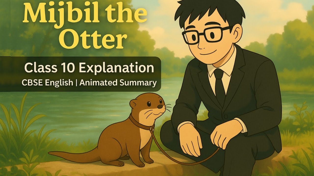 Mijbil the otter class 10 in hindi || mijbil the otter class 10 in english || Animation || #cbse