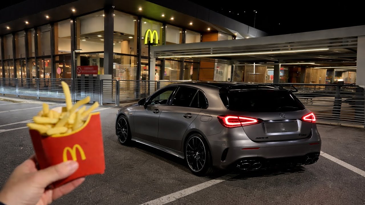 MCDONALD’S DRIVE THRU with my Mercedes A45S AMG POV
