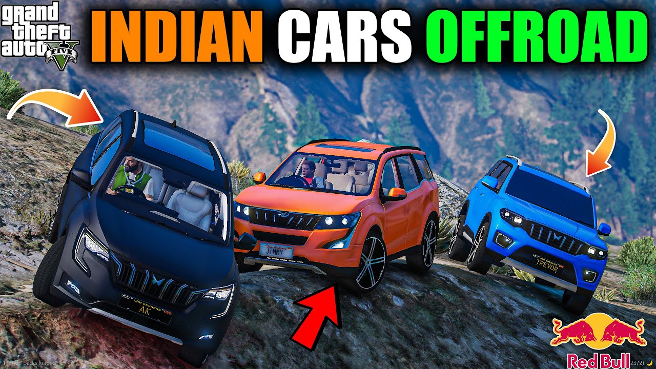 GTA 5 : TOP INDIAN CARS EXTREME OFFROADING WITH XUV 700 AND SCORPIO N WITH JIMMY AND KALUWA OMG!