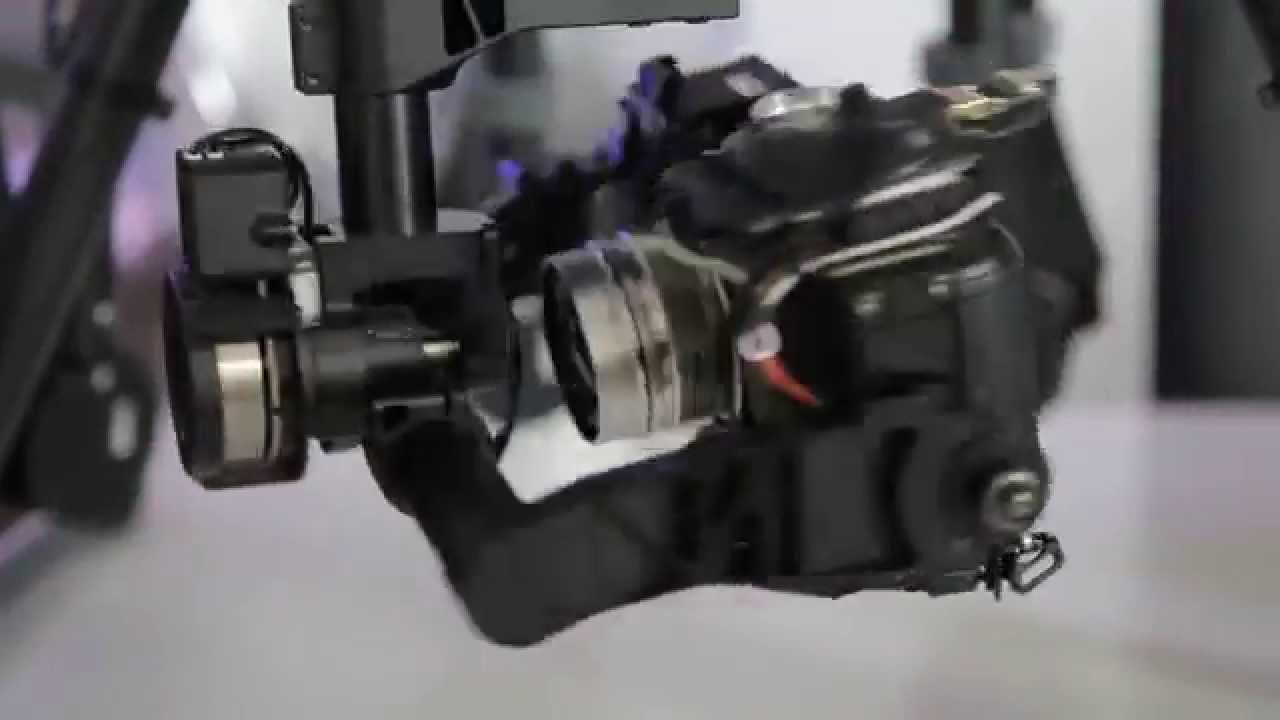 Panasonic GH4 on Zenmuse GH3 Gimbal with Copterworx converter 360 pan and tilt