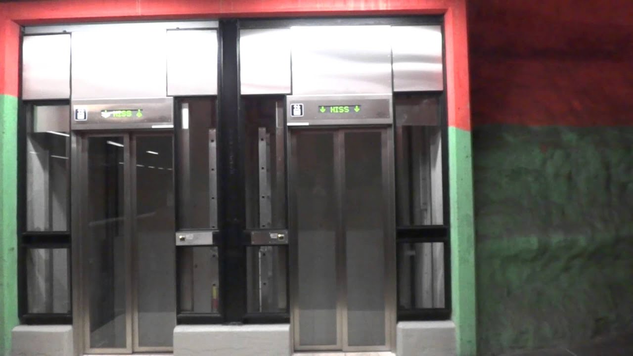 Brand New SMW traction elevators @ Solna Centrum subway station, Solna, Sweden.