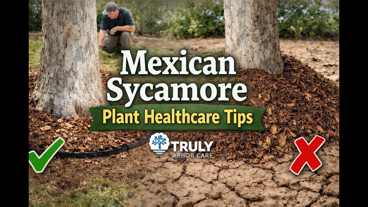 Plant Healthcare Program for Newly Planted Mexican Sycamore in Clay Soil in Fort Worth, Texas