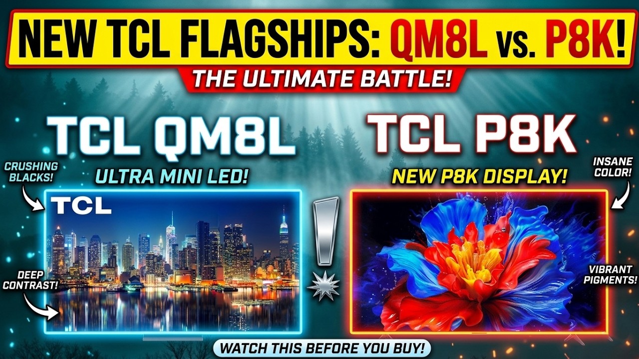 TCL QM8L vs TCL P8K – Mini LED vs QLED Full Comparison | Brightness, HDR, Gaming & Picture Quality