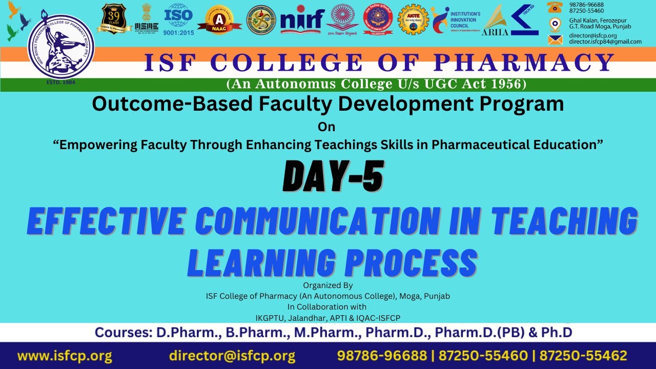 Day-5 Effective Communication in Teaching Learning Process | #isfcp #fdp2025 #fdpisfcp2025