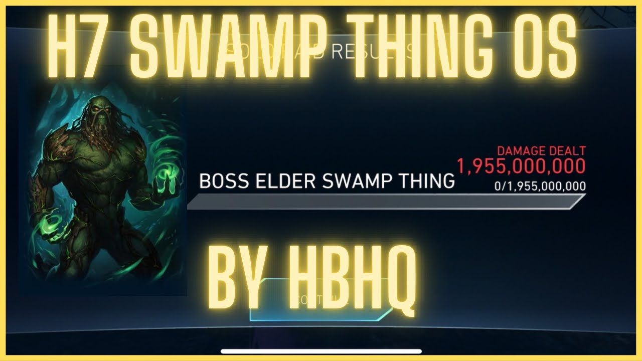 H7 Boss Swamp thing one shot No raven No BWTD No Beta Harley HBHQ solo raid KOM heroic 7 Injustice2