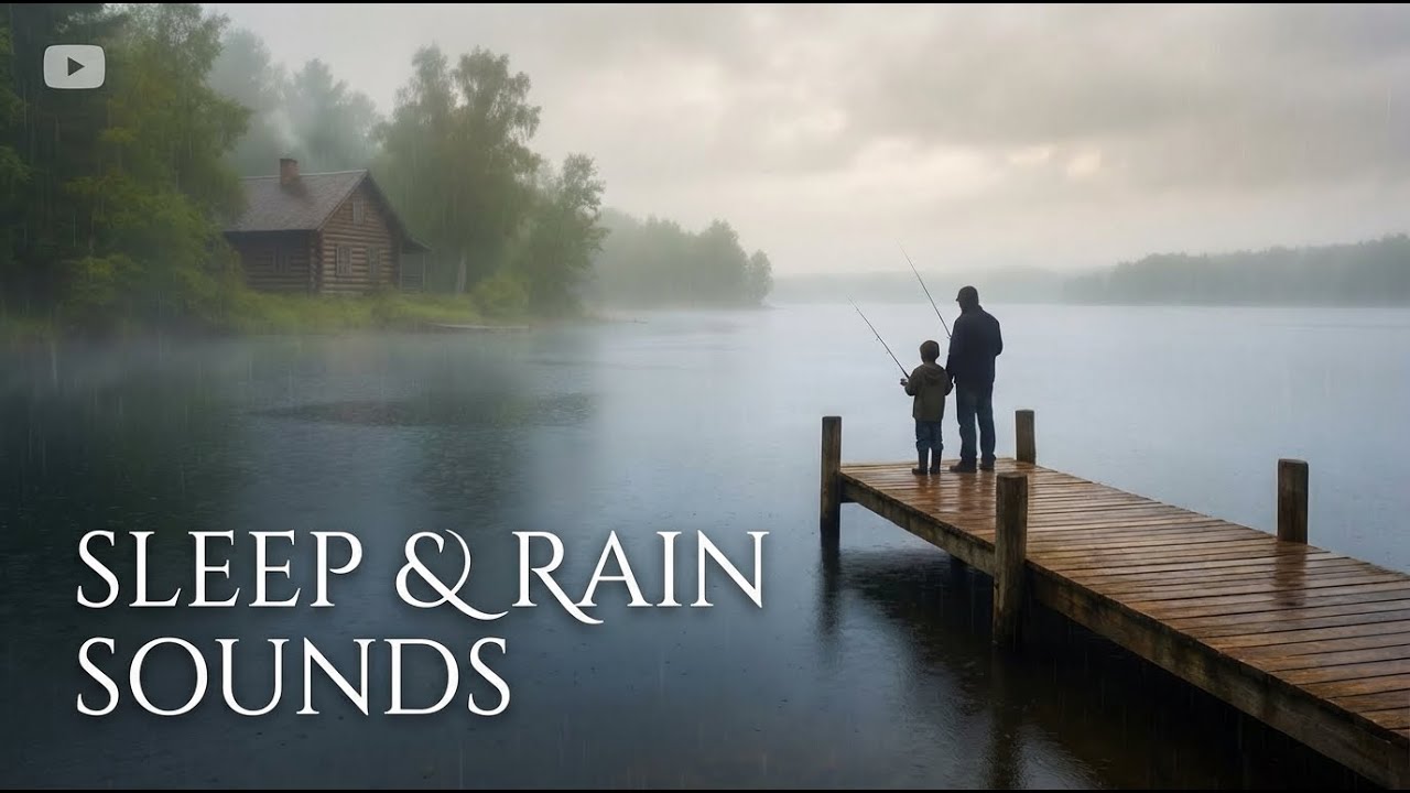 Sleep Story: Gentle Rain on a Peaceful Lake Dock | Guided Relaxation