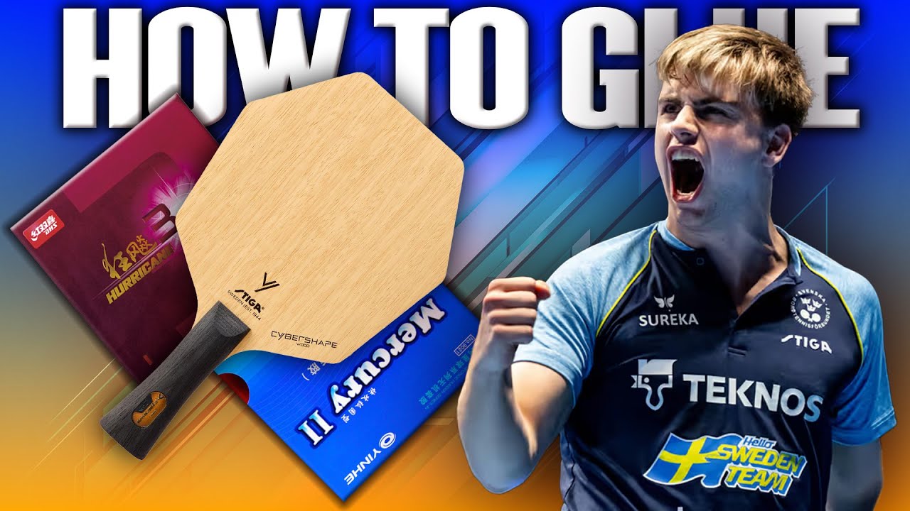 How to Glue your Table Tennis Rubbers | Stiga Cybershape Edition