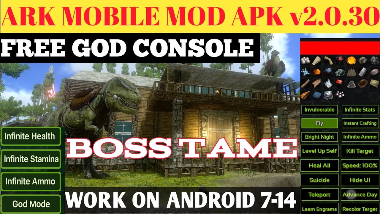ARK MOBILE MOD MENU | HOW TO DOWNLOAD ARK MOBILE MOD APK | FREE GOD CONSOLE | NO LAG #arkmod #ark 