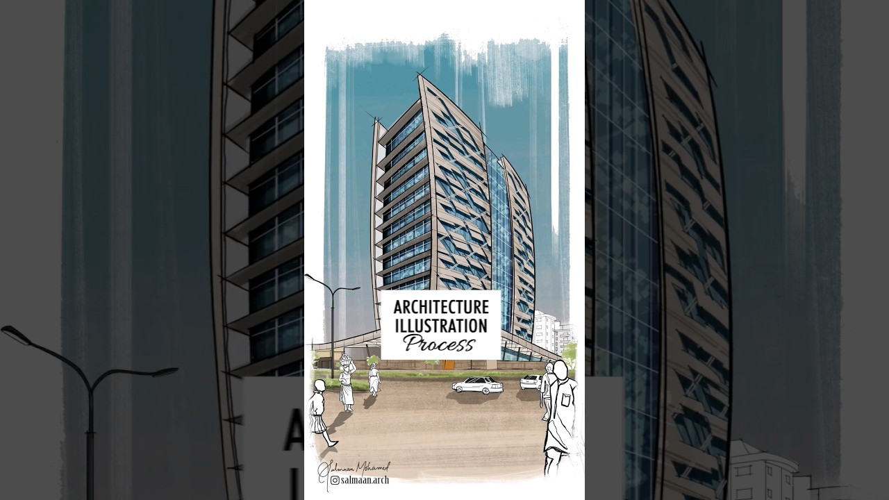 Digital Architecture Illustration process 🌟 