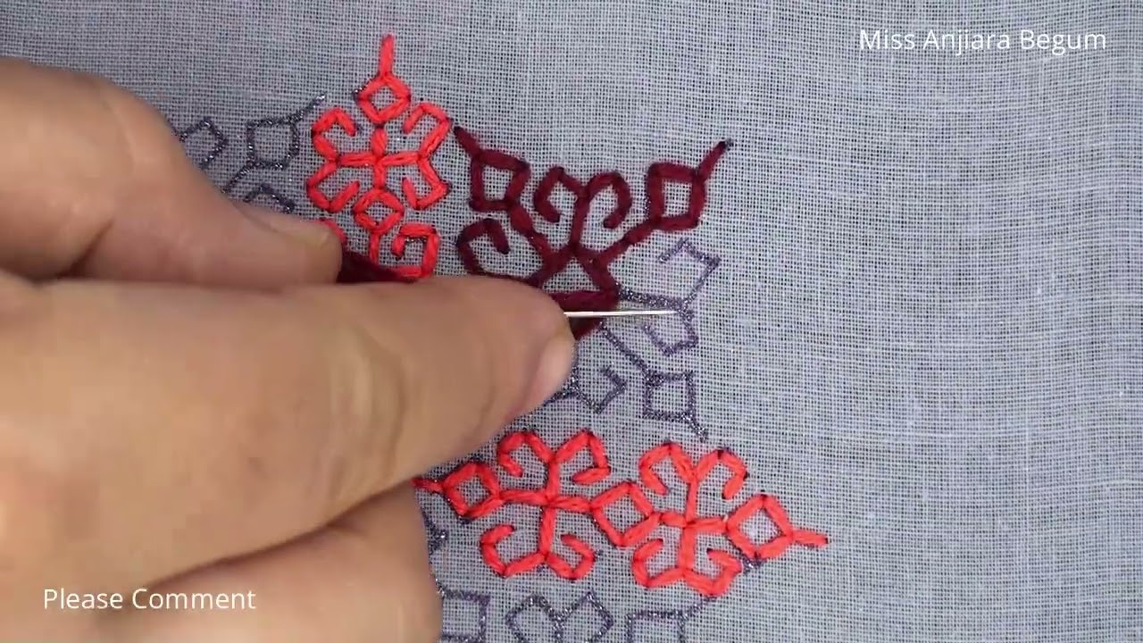 Kasuti embroidery stitches, Kasuti Hand embroidery designs, Royal embroidery: Miss Anjiara Begum