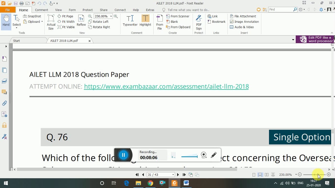 CLAT Question paper analysis - Part 6