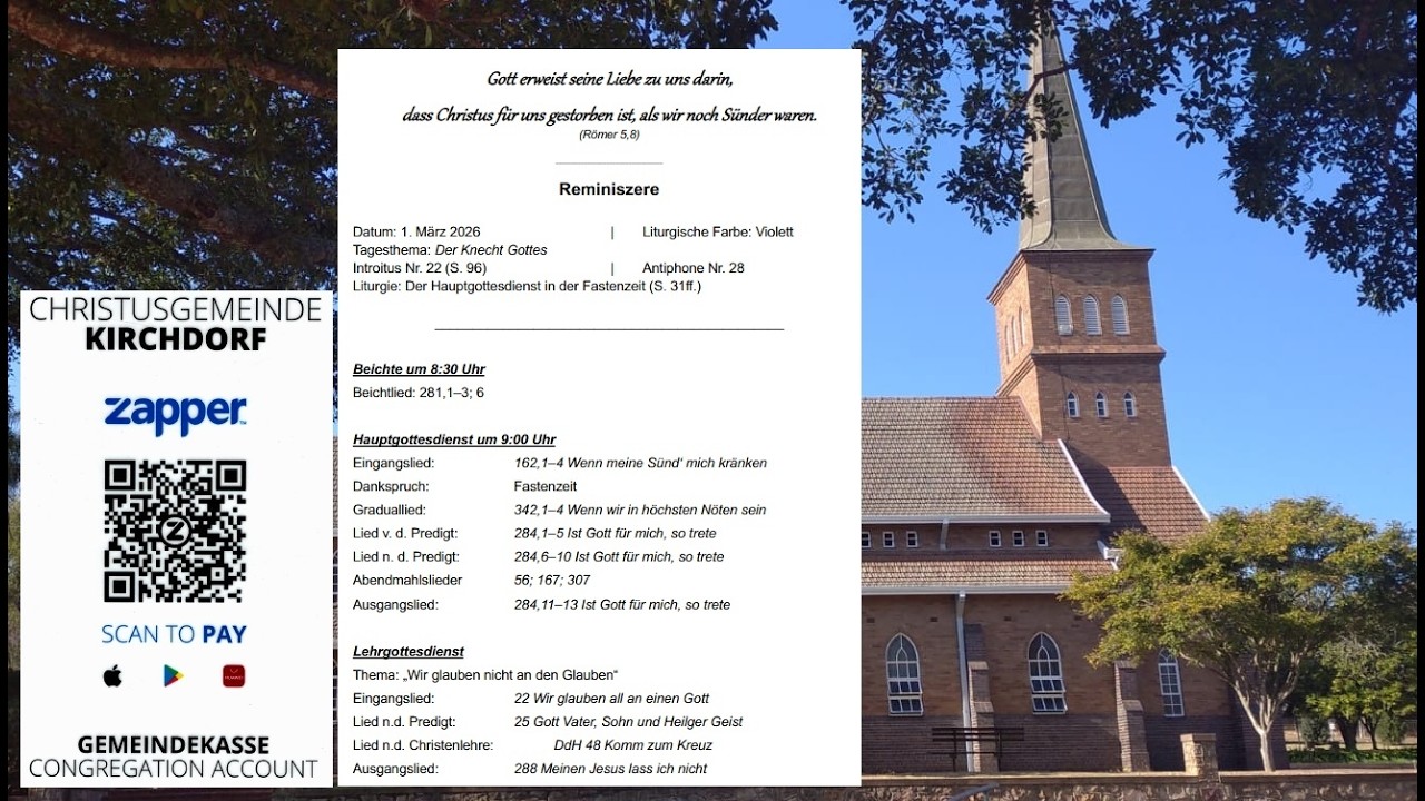 Wir glauben nicht an den Glauben (Lehrgottesdienst Reminiszere)