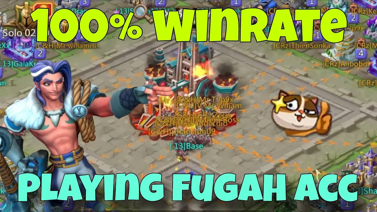 Lords Mobile - Wonder action on DOM and FUGAH accounts. They rally me!!! 100% winrate