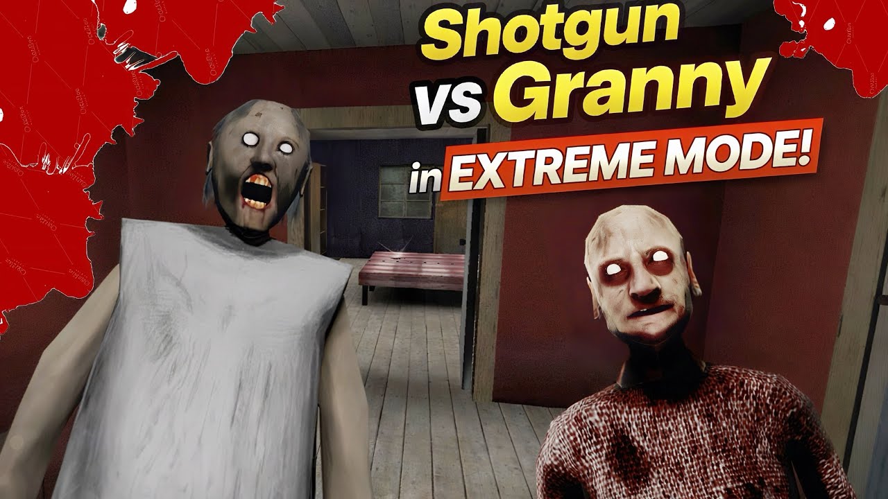 Shotgun vs Granny in EXTREME MODE! 😱 Can I Survive? #granny #horror #gaming 