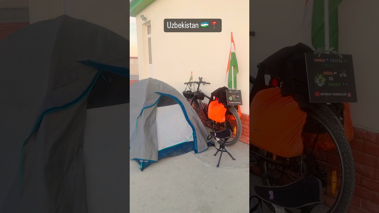 Uzbekistan 🇺🇿 📍India 🇮🇳 to makka 🕋 by cycle 🚴 