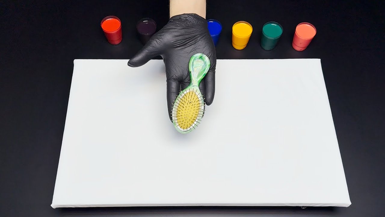 Acrylic paint! Liquid painting with a brush