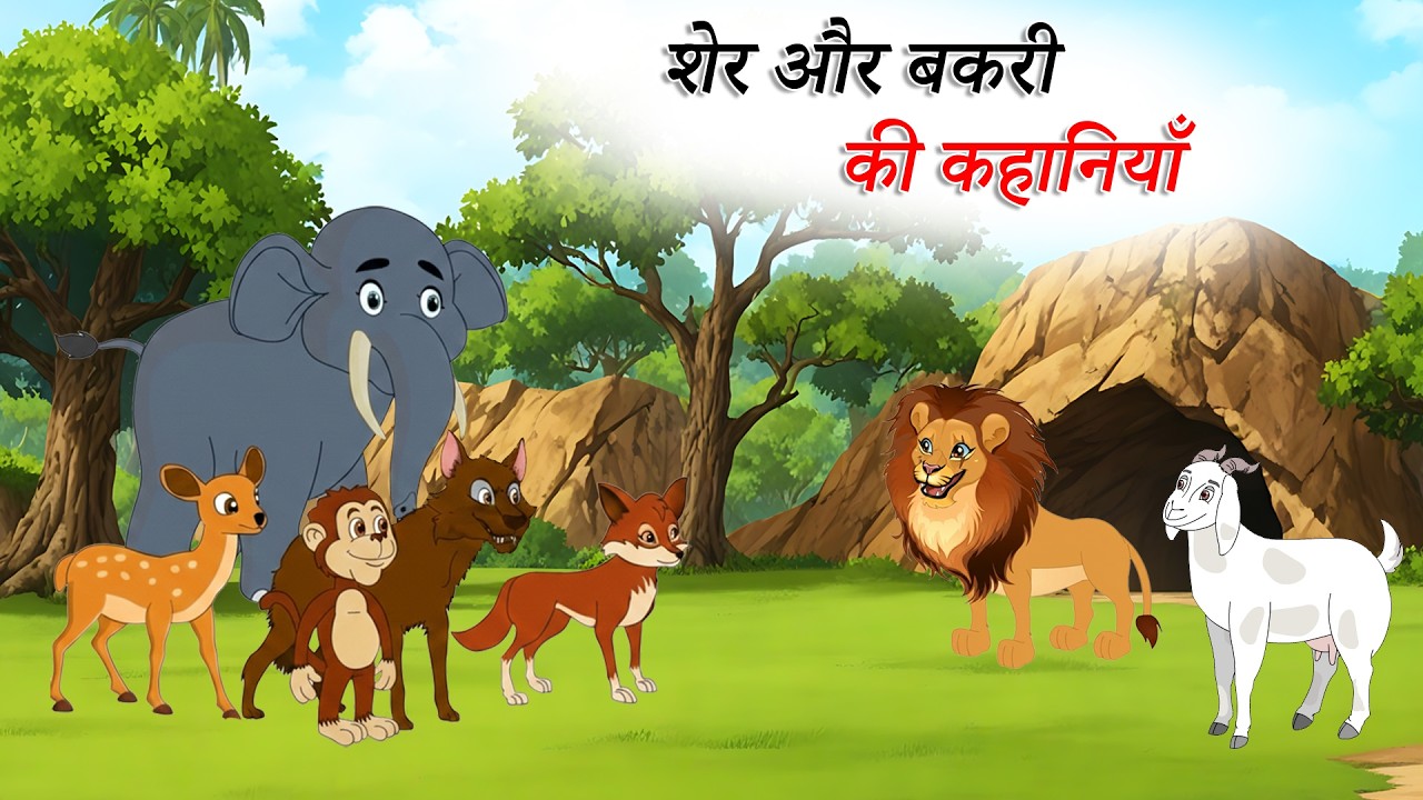 शेर और बकरी की कहानियाँ || SHER AUR BAKRI KI KAHANIYA || CHINTUTV