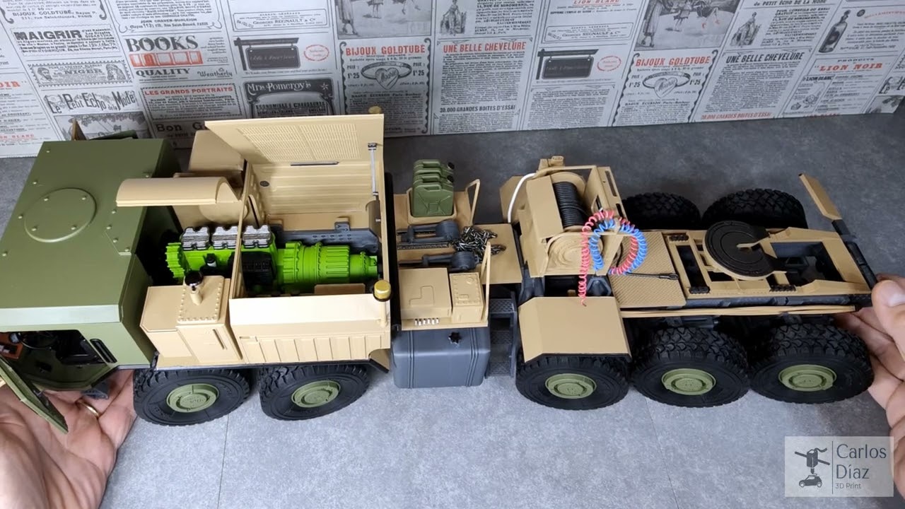 Oshkosh LVSR MKR16 Tractor Impreso en FDM