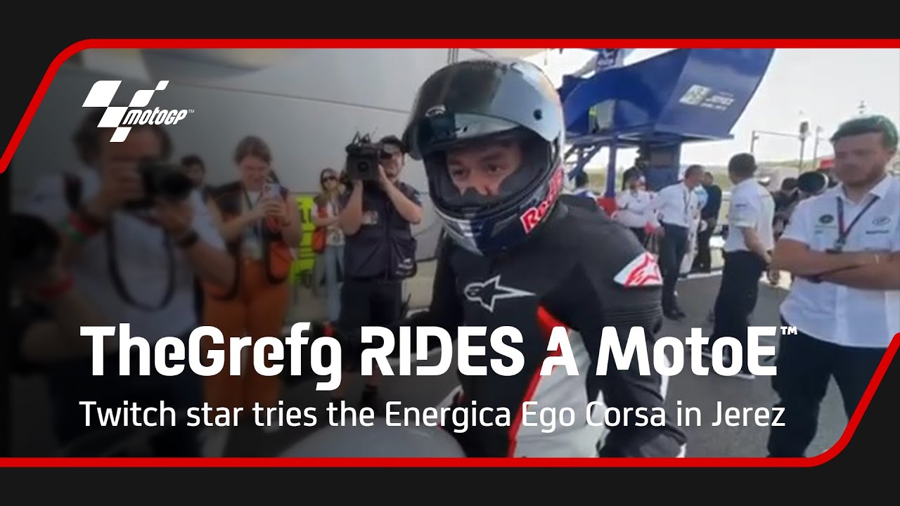 TheGrefg rides a #MotoE bike in Jerez | 2022 #SpanishGP