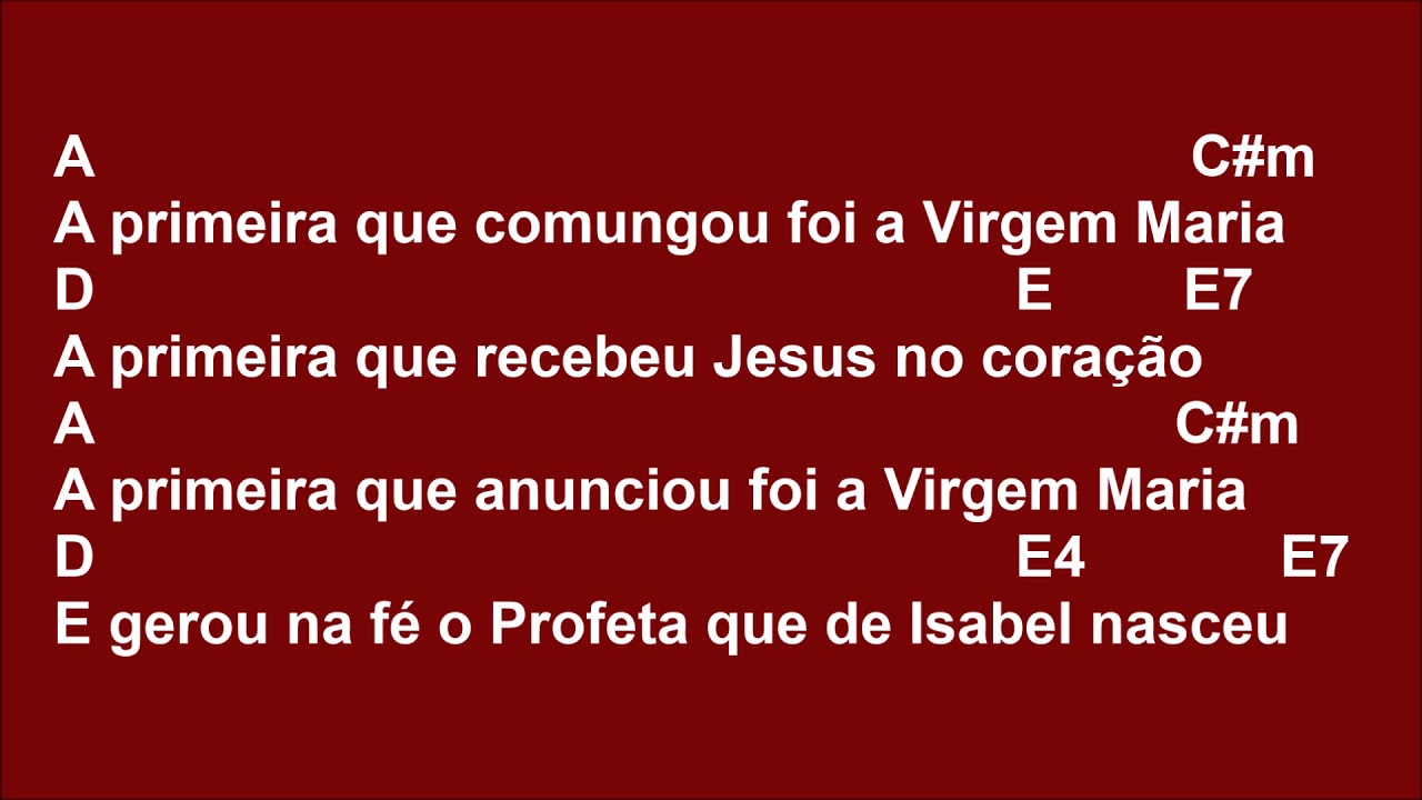 [COMUNHÃO/MARIA] A PRIMEIRA QUE COMUNGOU