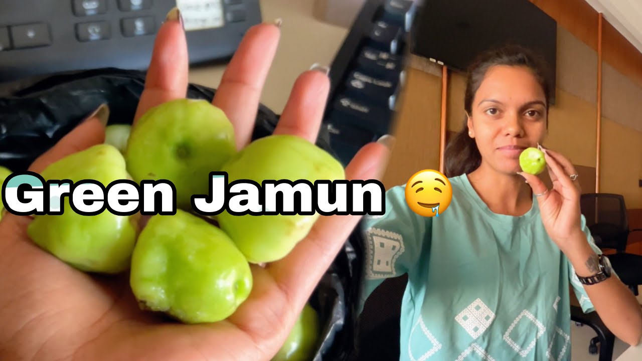 Green Jamun 🤤 | First Time Khaya Green Jamun -ગ્રીન જામુન | Pragya Vlog