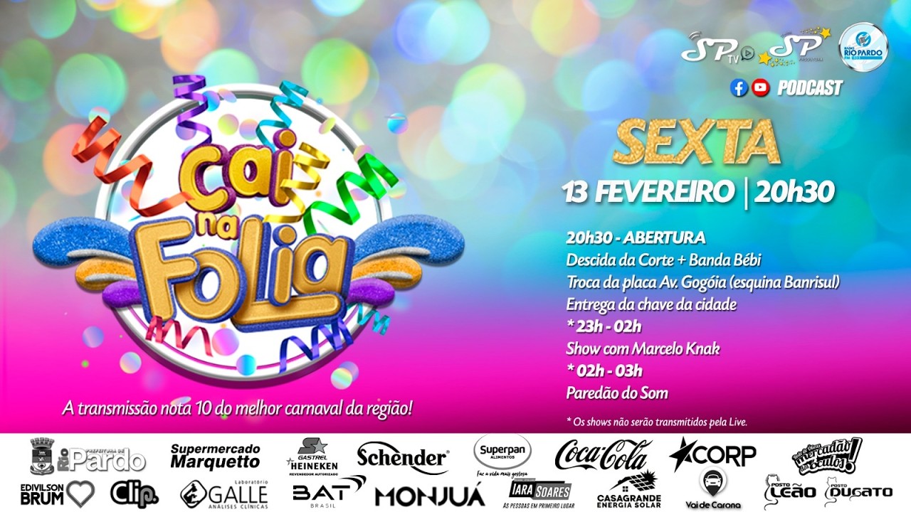 CARNAVAL DE RIO PARDO MUAMBA SEXTA FEIRA  (13/02/26)