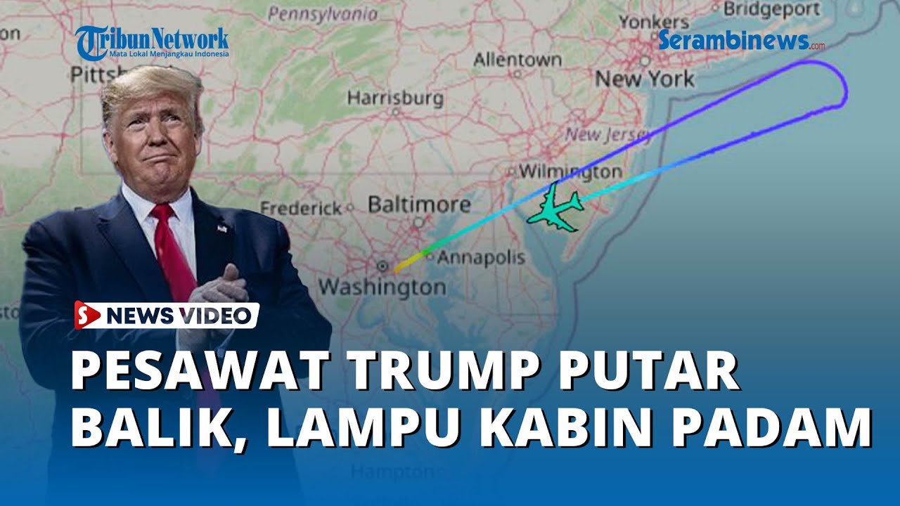 Misteri di Udara: Air Force One Mendadak Putar Balik, Lampu Kabin Padam Saat Trump di Dalam Pesawat