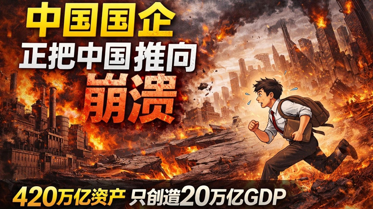 中国国企正把国家推向崩溃。4,20万亿的资产只创造了20万亿的gdp#中国经济#中国国企#国有企业