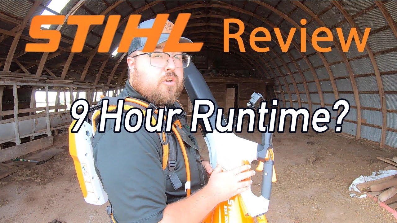 Stihl BGA 200 with MONSTER AR3000 Battery Review and Demo | Stihl's Largest Battery Powered Blower