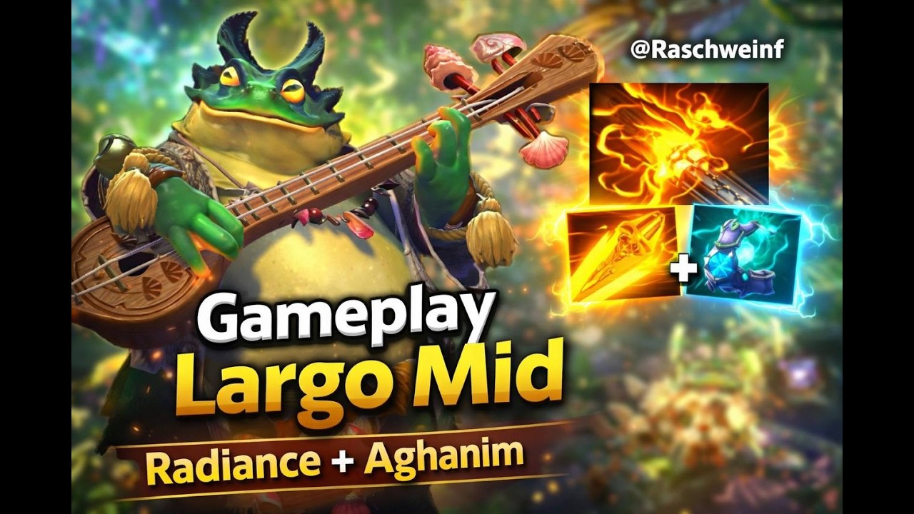 Gameplay Largo Mid (Radiance+Aghanim)