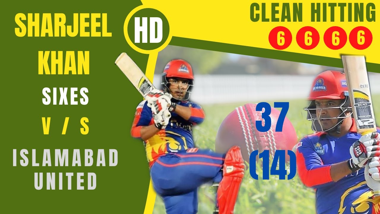 Sharjeel Khan Sixes V Islamabad United PSL 5 2020 | HBL PSL 5 | Islamabad United V Karachi Kings