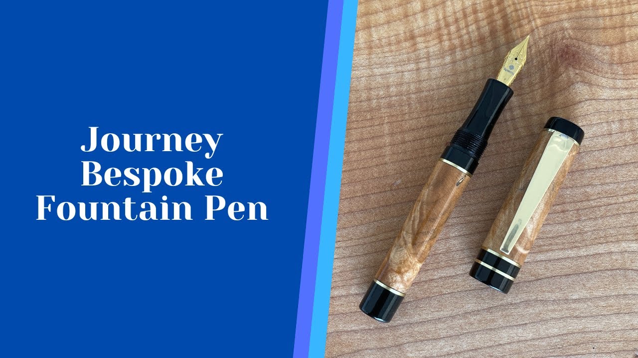 Journey Bespoke Fountain Pen: Maple Burl & Japanese Ebonite Masterpiece for John.