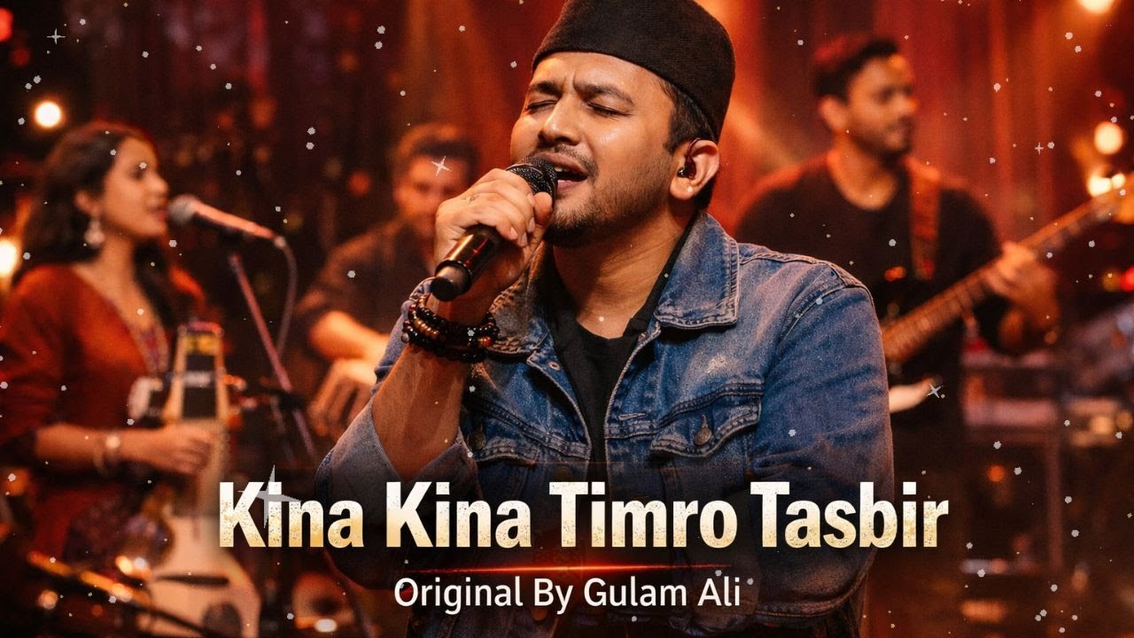 Kina Kina Timro Tasbir किन किन तिम्रो तस्वीर | Nepali Fusion Live Cover | Original by Gulam Ali