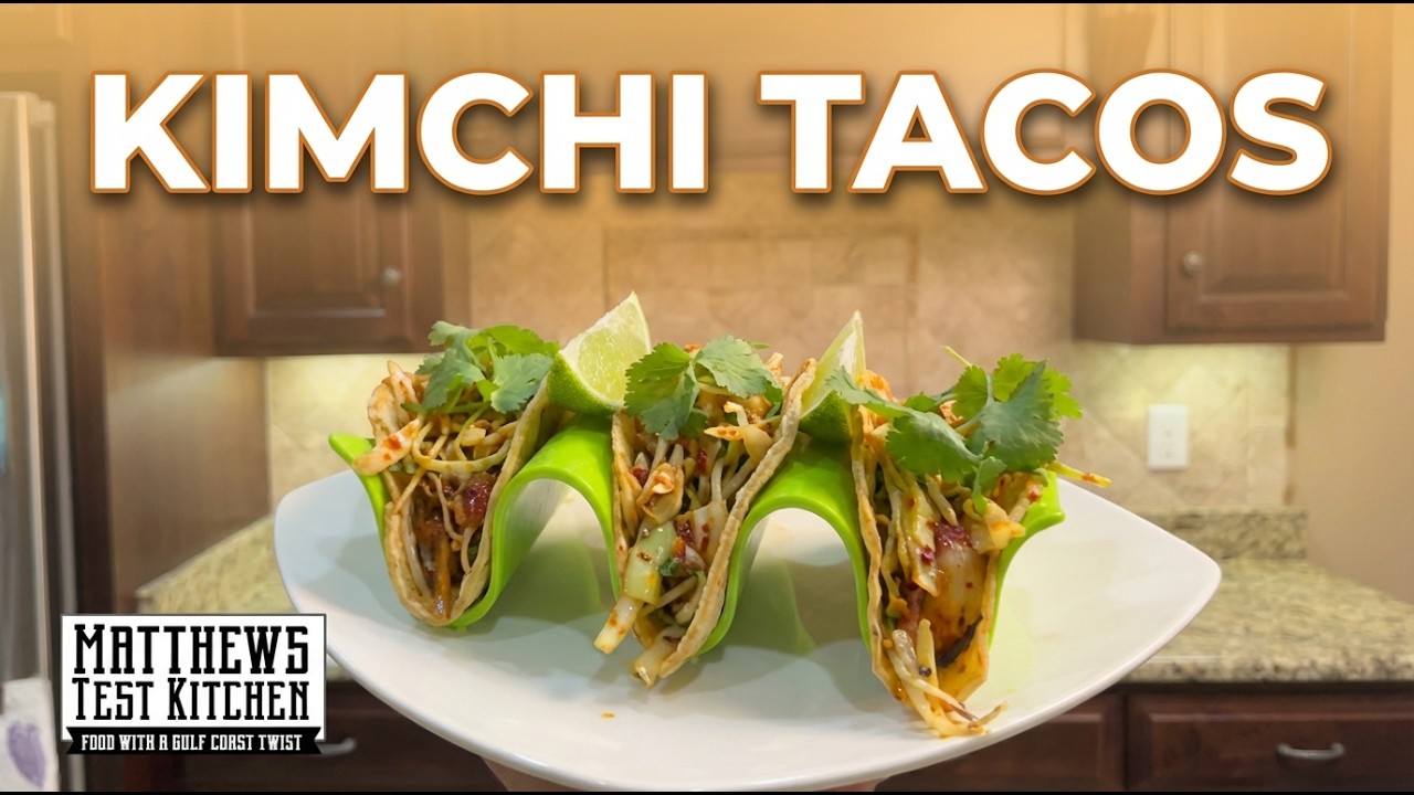 Shrimp & Kimchi Tacos (A Match Made in Heaven)